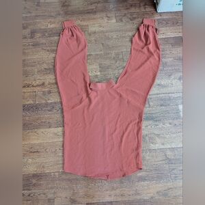 VGUC Ladies Blouse Do + Be Balloon Slit Sleeves Pumpkin/Rust Color Size Small